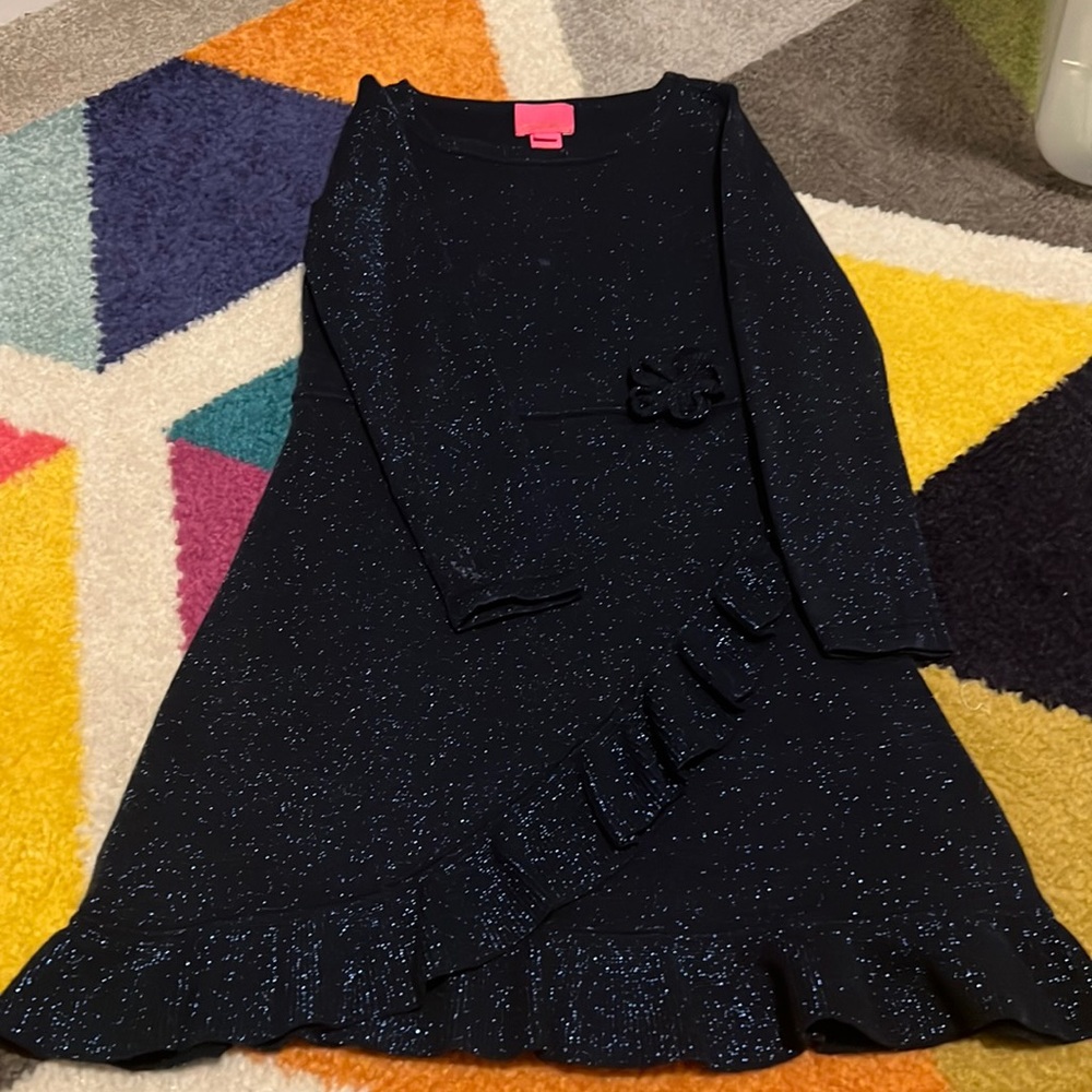 Lilly Pulitzer Sz S (4-6) Navy Sparkle Sweater Dress
